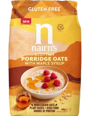 NAIRNS SCOTTISH PORRIDGE OATS WITH MAPLE SYRUP 400G
