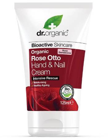 DR ORGANIC ROSE OTTO HAND & NAIL CREAM 125ML
