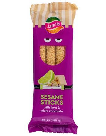 JANNIS SEASAME STICK WHITE CHOCOLATE WITH LIME 48G