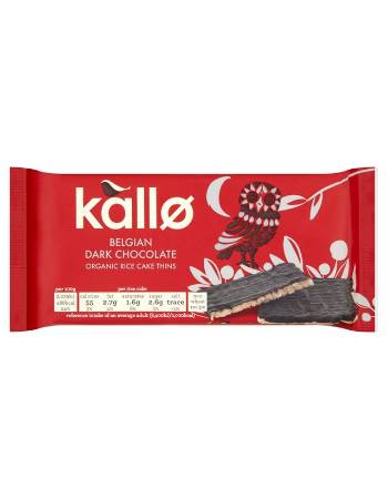 KALLO DARK CHOCOLATE RICE CAKE THINS 90G
