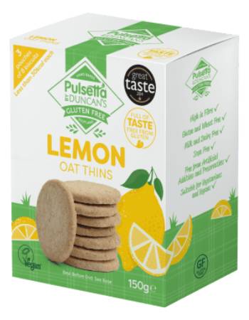 PULSETTA OAT THINS LEMON 150G