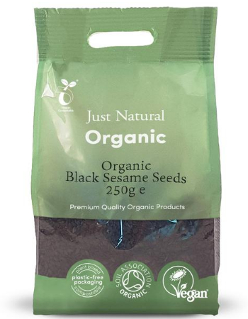 JUST NATURAL BLACK SESAME SEEDS 250G