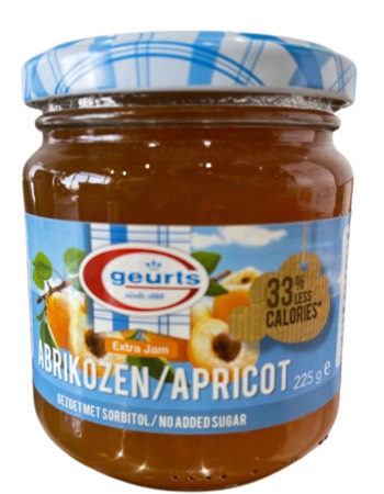 GEURTS APRICOT DIET JAM 225G