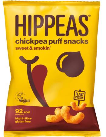 HIPPEAS CHICKPEA PUFF SNACKS SWEET & SMOKIN 78G