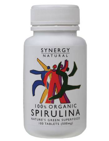 SYNERGY ORGANIC SPIRULINA 100 TABLETS