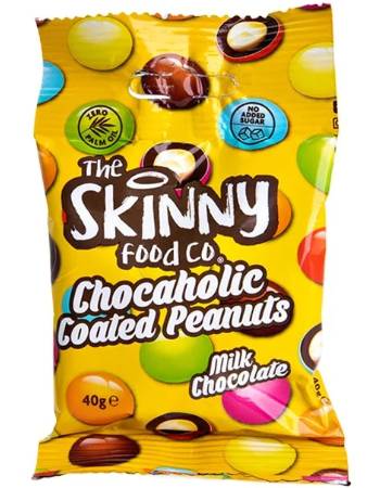 SKINNY CHOCAHOLIC MILK CHOCOLATE COATED PEANUTS 40G