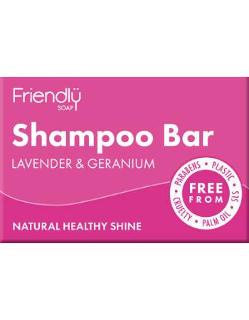 FRIENDLY SOAP SHAMPOO BAR LAVENDER & GERANIUM 95G