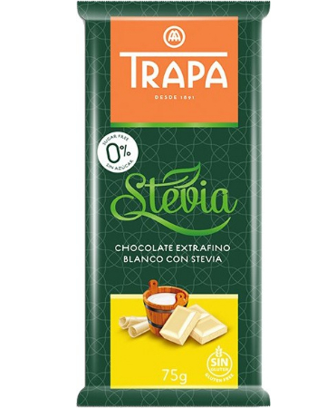 TRAPA 50% WHITE CHOCOLATE  BAR 75G
