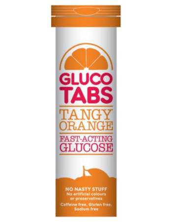 GLUCO TABS TANGY ORANGE 10 TABLETS