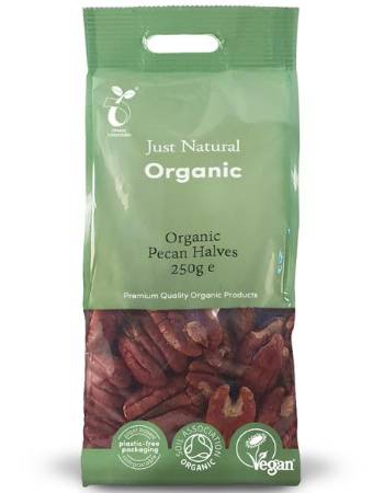 JUST NATURAL PECAN HALVES 250G