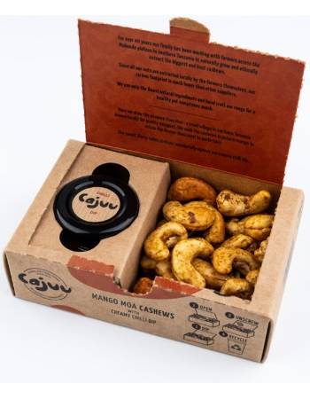 CAJUU MANGO MAO CASHEW NUTS TRAY WITH CHILLI DIP 100G