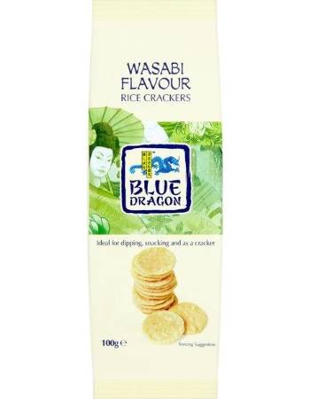 BLUE DRAGON RICE CRACKER WASABI 100G
