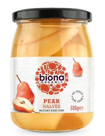 BIONA PEAR HALVES 570G