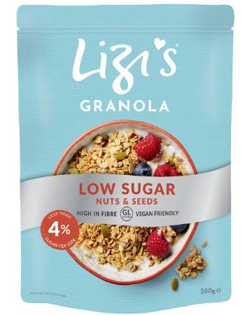 LIZI'S LOW SUGAR NUTS & SEEDS GRANOLA 500G
