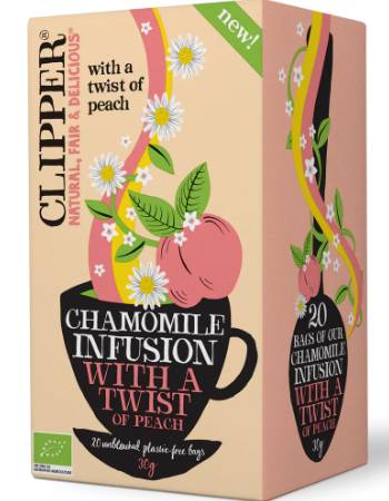 CLIPPER ORGANIC CHAMOMILE & PEACH TEA (20 TEA BAGS)