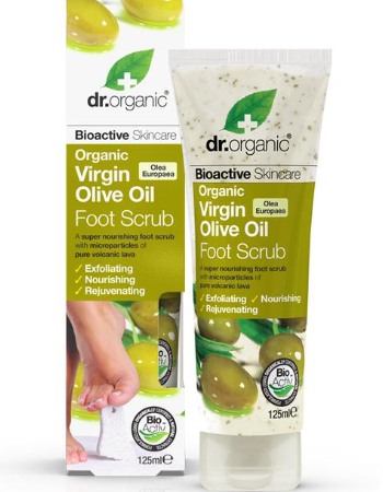 DR ORGANIC OLIVE OIL FOOT SCRUB 125ML