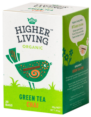 HIGHER LIVING ORGANIC GREEN TEA CHAI