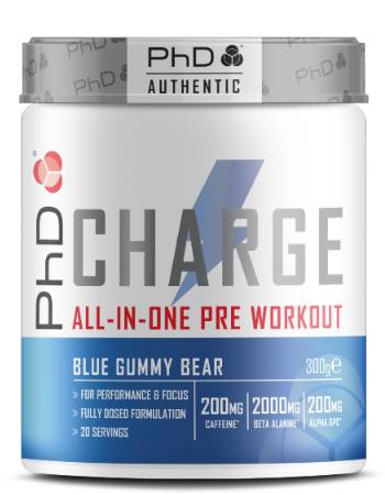 PHD PRE WORKOUT CHARGE 300G BLUE GUMMY BEAR | BUY 1 GET 1 FREE