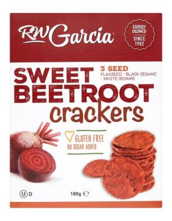 RW GARCIA SWEET BEETROOT CRACKERS 180G