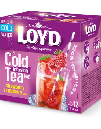 LOYD COLD TEA STRAWBERRY & RASPBERRY (12 BAGS)