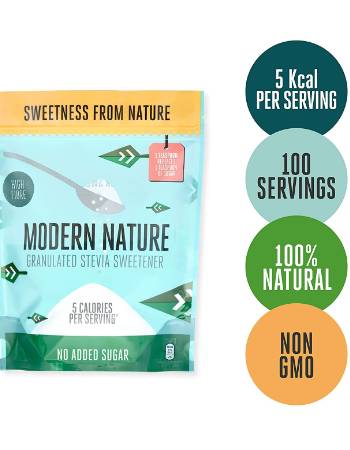 MODERN NATURE GRANULATED STEVIA SWEETNER 250G