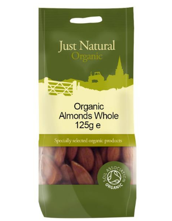 JUST NATURAL ALMOND WHOLE 125G