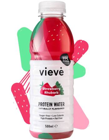 VIEVE STRAWBERRY RHUBARB PROTEIN WATER 500ML