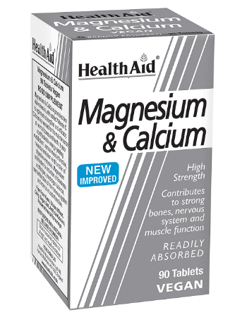 HEALTH AID MAGNESIUM AND CALCIUM 90 TABLETS