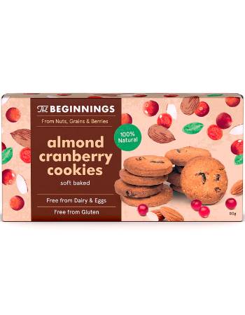 THE BEGINNINGS ALMOND CRANBERRY COOKIES 80G