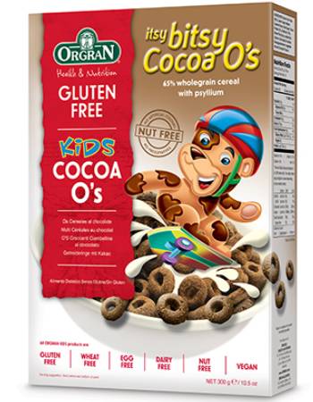 ORGRAN KIDS ITSY BITSY COCOA O'S 300G