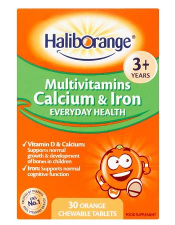 HALIBORANGE MULTIVIT CALCIUM & IRON (30 CHEWABLE)