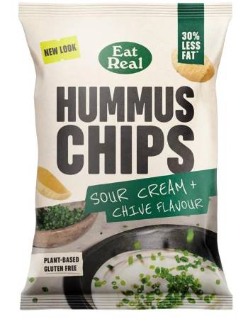 EAT REAL HUMMUS SOUR CREAM & CHIVE CHIPS 110G