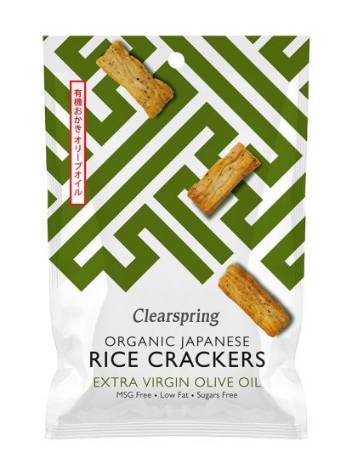CLEARSPRING RICE CRACKERS OLIVE OIL 50G