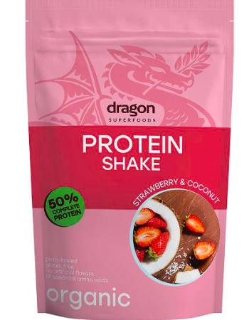 DRAGON SUPERFOODS STRAWBERRY & COCONUT PROTEIN SHAKE 450G