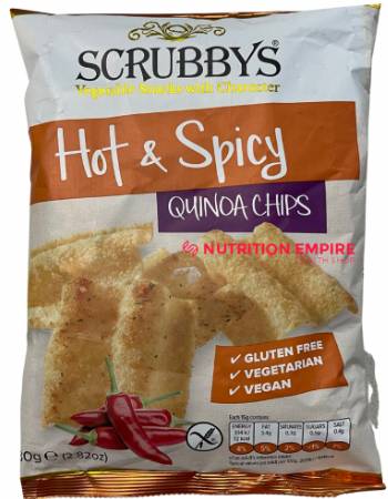 SCRUBBYS QUINOA CHIPS HOT AND SPICY 80G