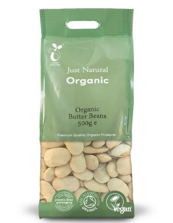 JUST NATURAL BUTTER BEANS 500G