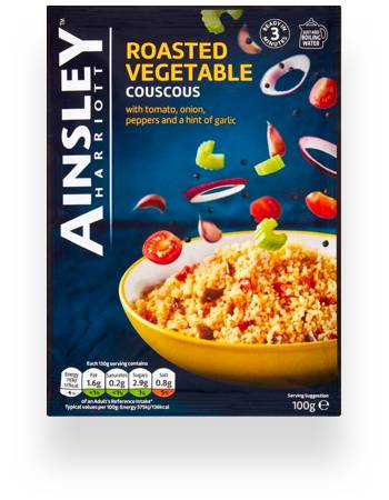 AINSLEY READY TO EAT VEGETABLES COUSCOUS 100G