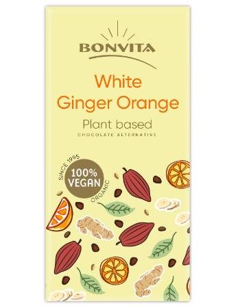 BONVITA WHITE CHOCOLATE GINGER AND ORANGE 100G