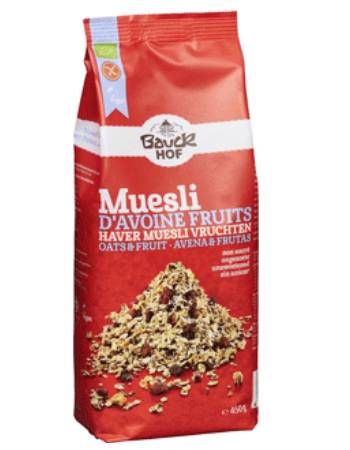 BAUCK HOF OATS & FRUIT MUESLI 450G