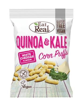EAT REAL QUINOA & KALE PUFFS CHEDDAR 113G