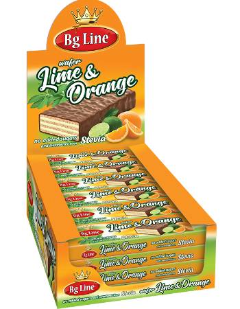 BG LINE STEVIA WAFER LIME & ORANGE 35G