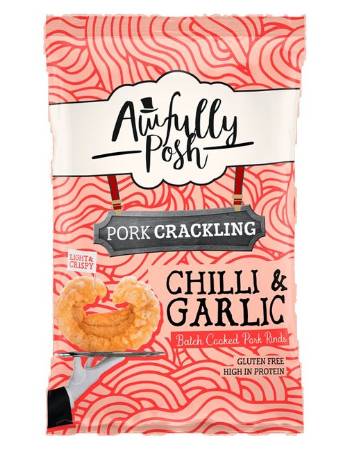 AWFULLY POSH PORK CRACKLING CHILLI & GARLIC 40G