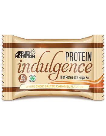 APPLIED NUTRITION INDULGENCE WHITE CHOCOLATE SALTED CARAMEL BAR 50G