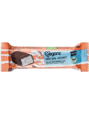 VEGANZ ORGANIC COCONUT CHOCOLATE BAR 40G