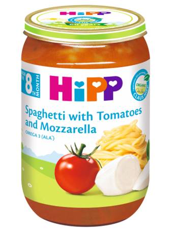 HIPP SPAGHETTI WITH TOMATO & MOZZARELLA  220G