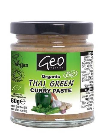 GEO ORGANICS THAI GREEN CURRY PASTE 180G