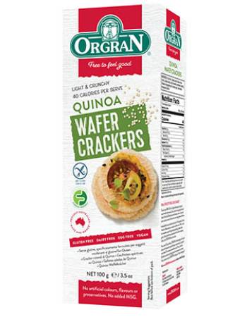 ORGRAN QUINOA WAFER CRACKERS 100G