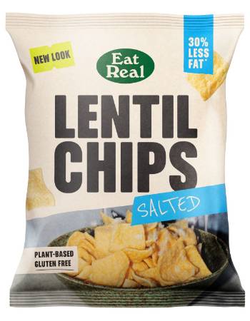 EAT REAL LENTIL CHIPS SEA SALT 40G
