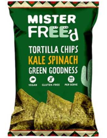 MISTER FREED TORTILLA CHIPS 135G | KALE & SPINACH