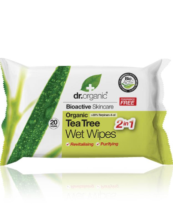 DR ORGANIC TEA TREE WET WIPES X 20